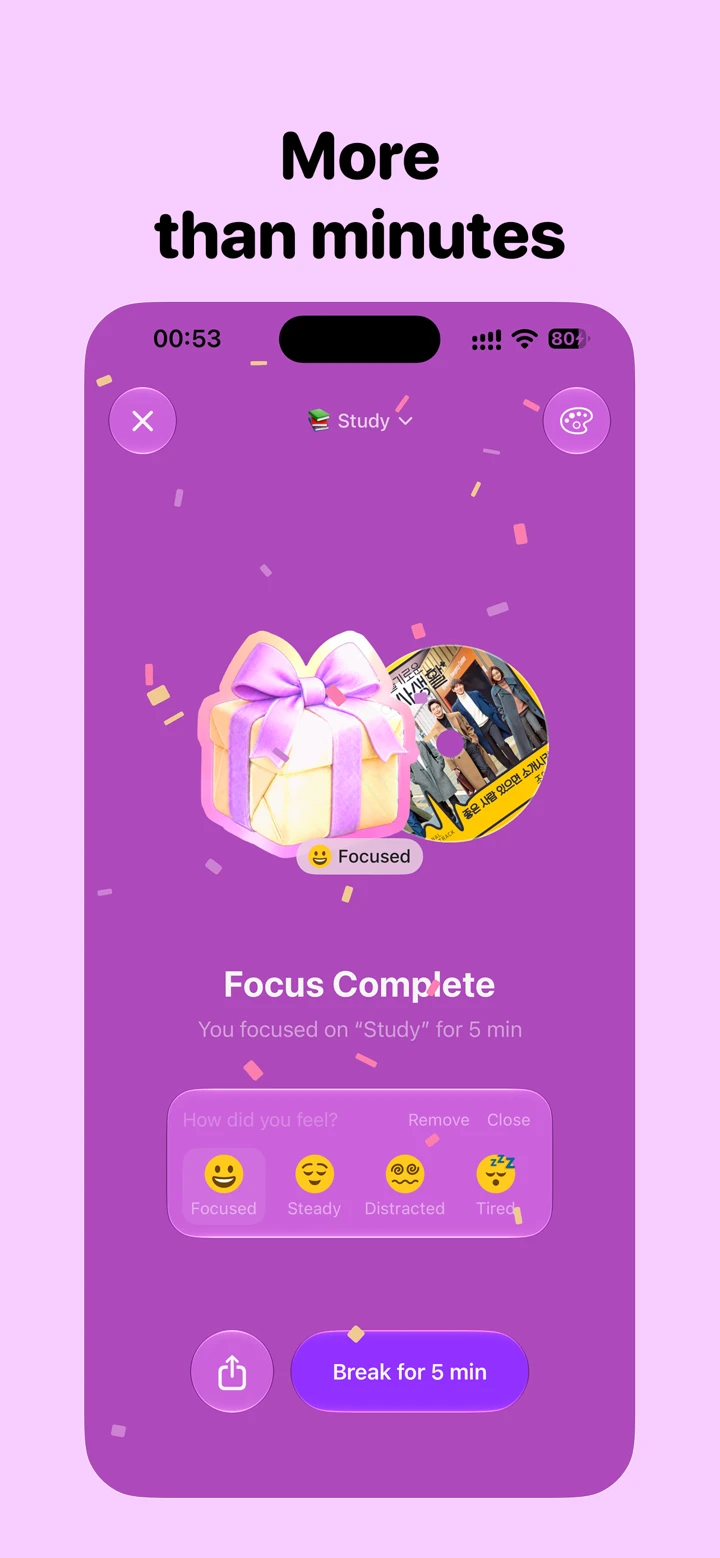 App Store 宣传截图：完成专注，也记下感受