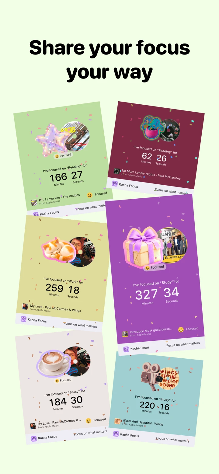 App Store 宣传截图：把专注，分享成你的样子
